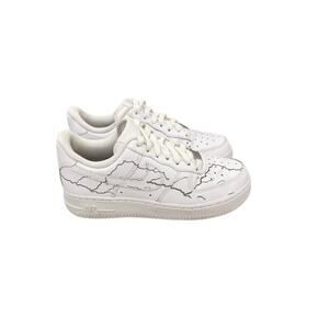 Nike Shoes Air Force 1 AF! White Custom Lightning Bolt Sneakers Size Women's 6.5